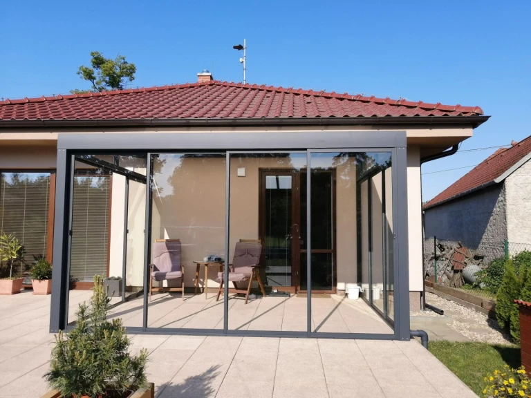 Alumínium pergola ROBUST + üvegezés STANDARD - Vyškov